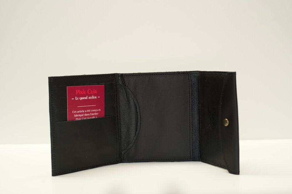 Portefeuille Homme - Noir Lisse – Image 3