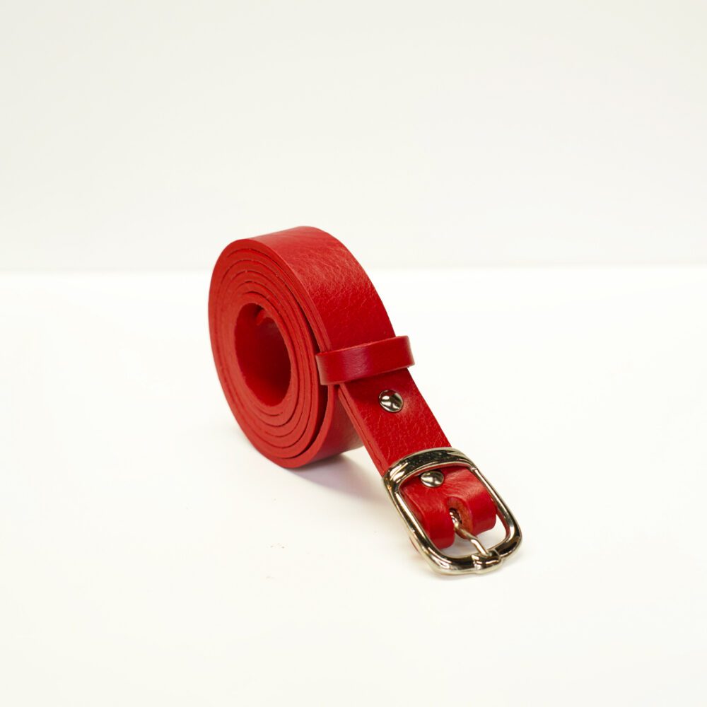 Ceinture fine - Rouge Basque – Image 2