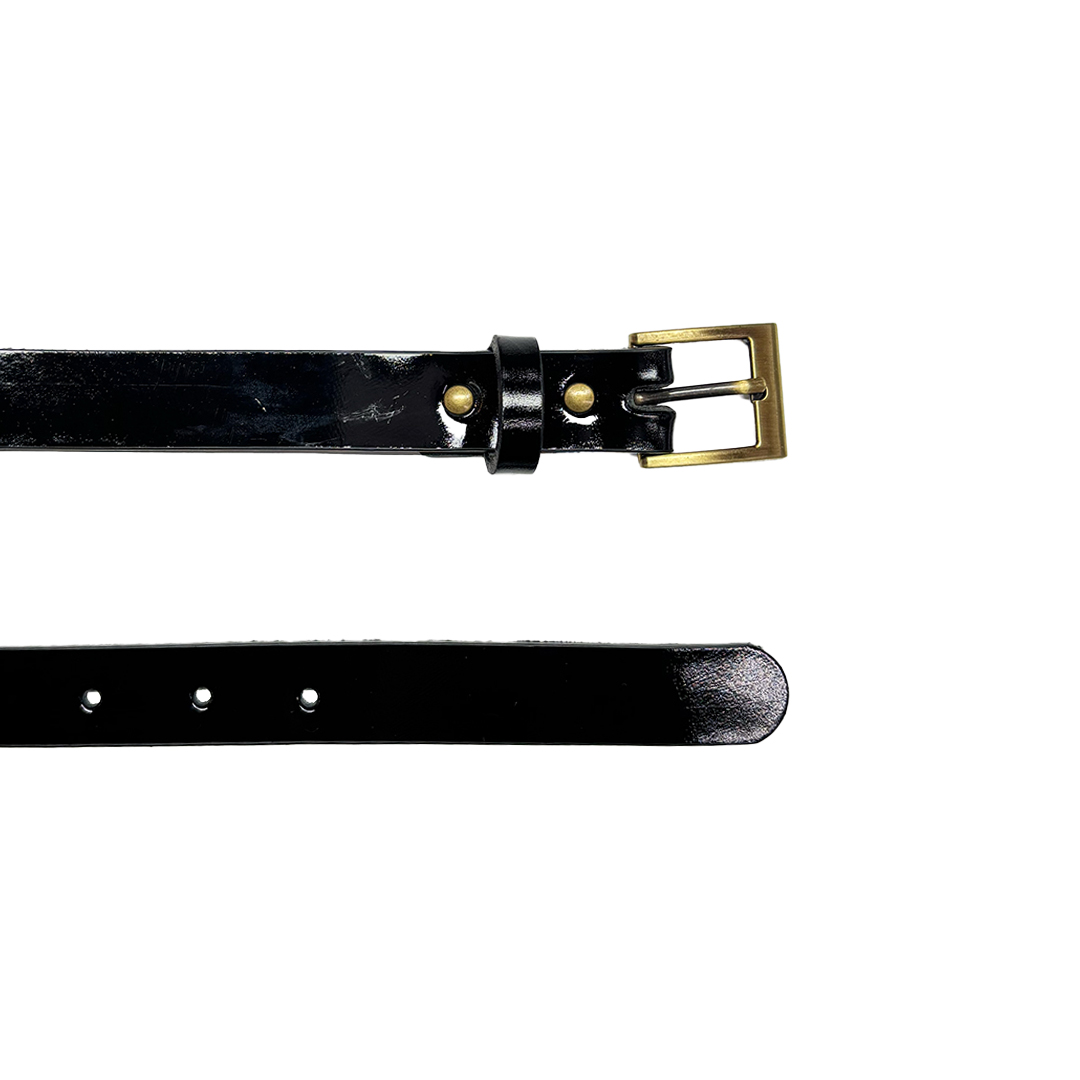 Ceinture fine - Noir Vernis