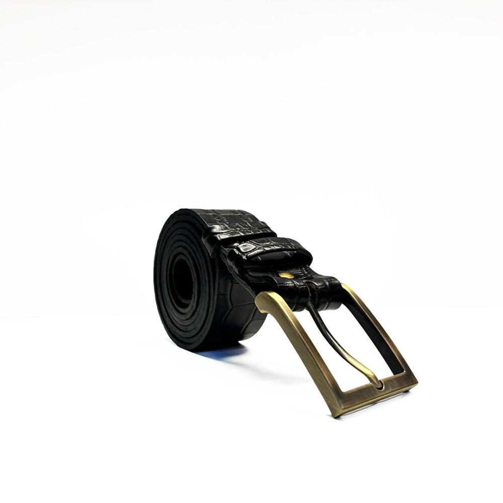Ceinture Large - Noir croco – Image 2