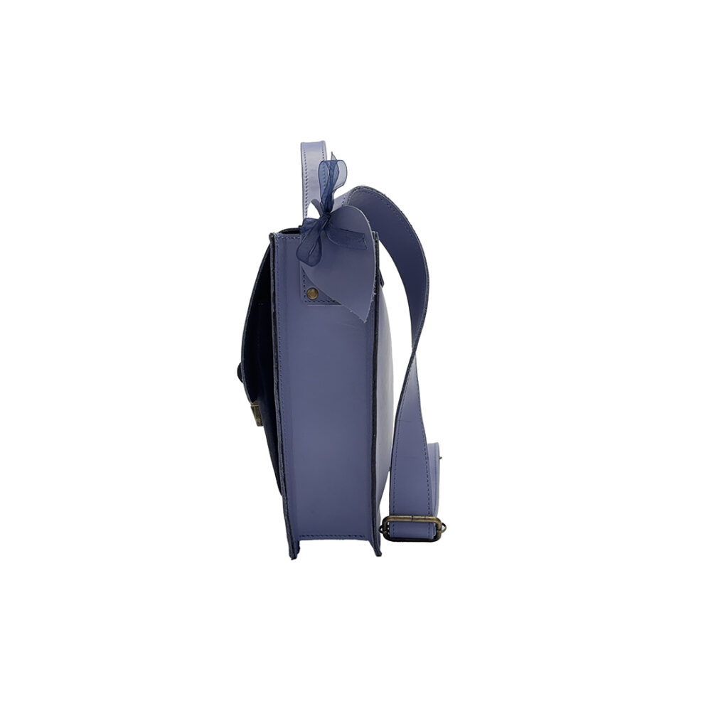 Sac Cartable - Parme & Bleu nuit en velour – Image 3
