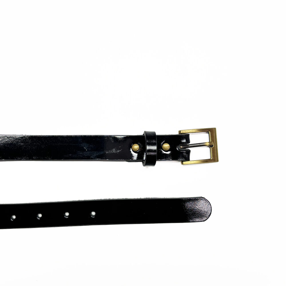 Ceinture fine - Noir Vernis