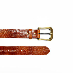 Ceinture Large - Croco Gold