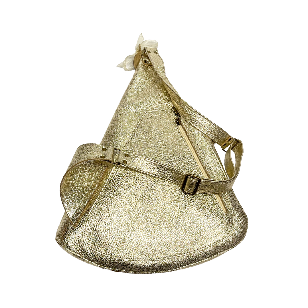 Sac Triangle - Doré scintillant – Image 2