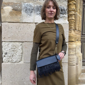 Sac New Lou à franges en cuir