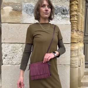 petit sac cuir frange