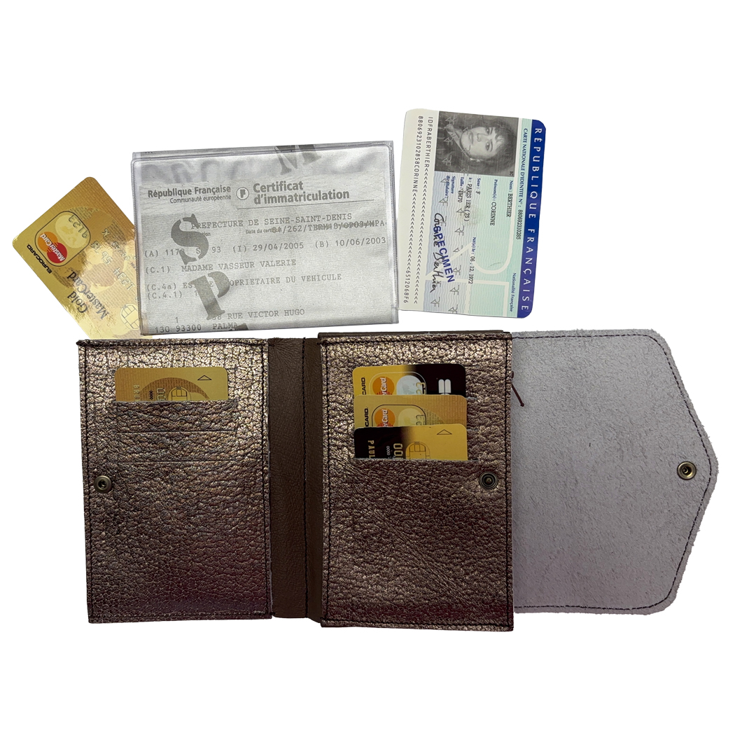 Portefeuille Lino - Taupe Métallique – Image 3