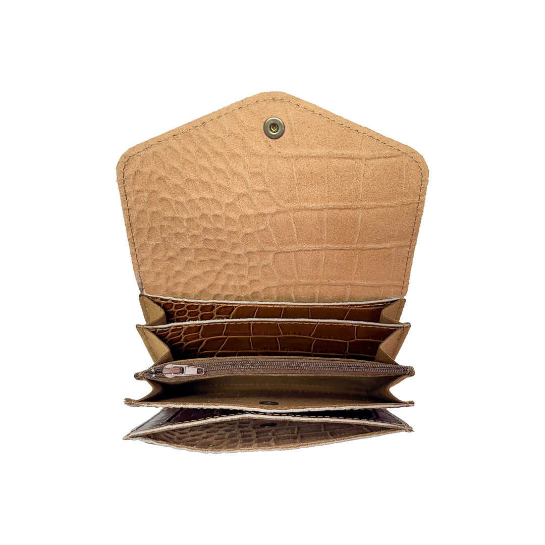 Portefeuille Lino - Marron croco – Image 2