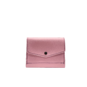 Porte monnaie en cuir rose