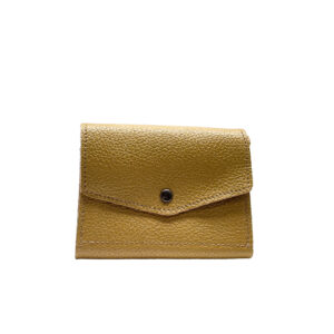porte monnaie en cuir vert olive