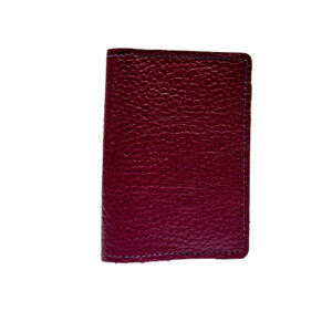 Porte-cartes basique bordeaux cuir