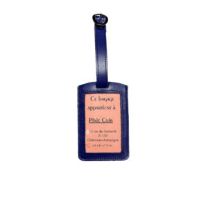 Porte étiquette bagage en cuir