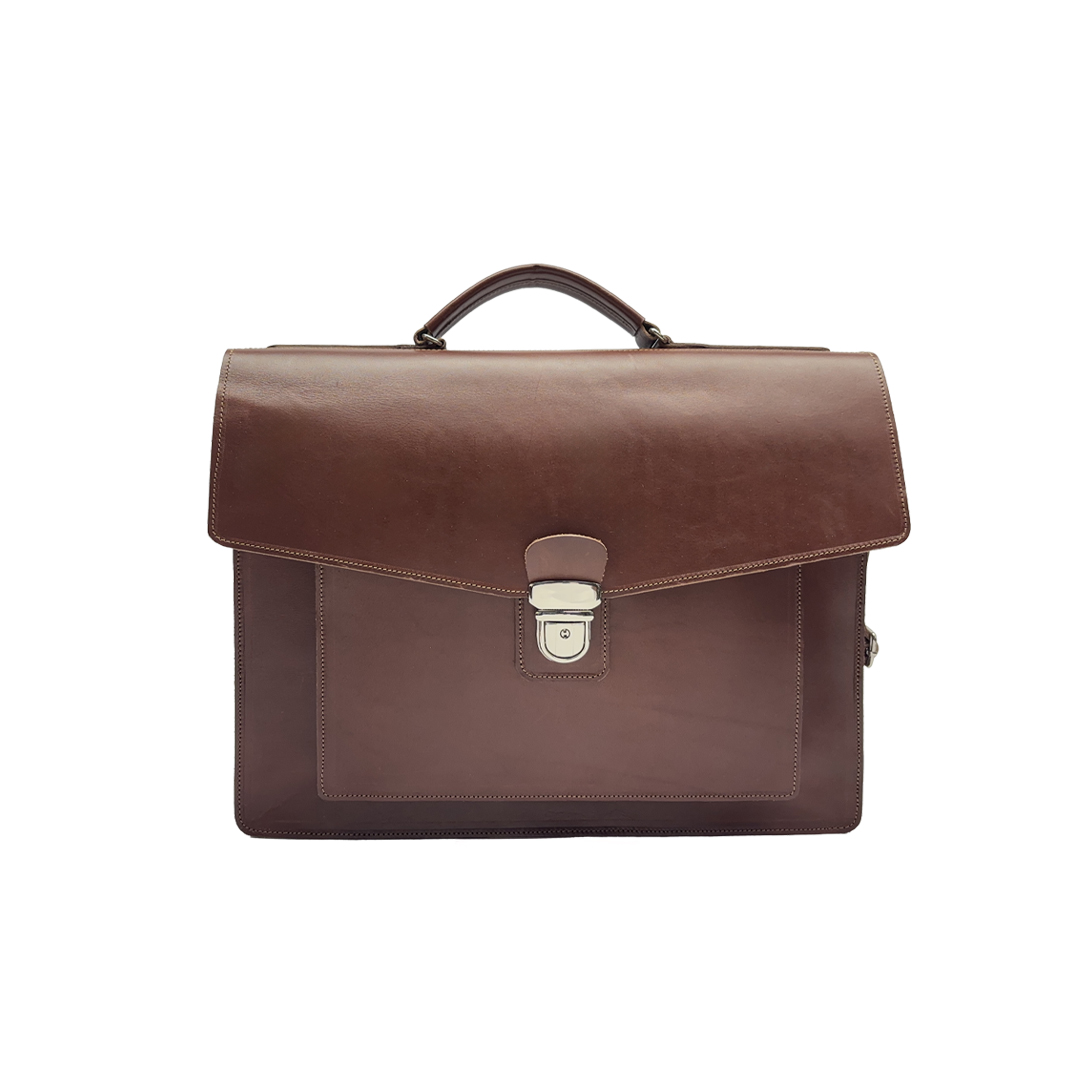 Grand cartable en cuir